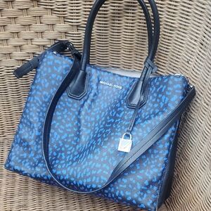 Michael Kors Blue and Black Satchel